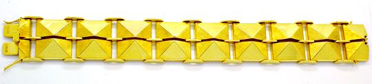 Foto 2 - Seltenes Designer-Pyramiden Gelbgold-Armband, K2961