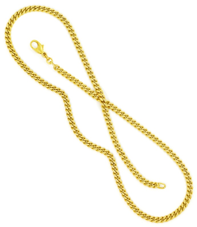 Foto 3 - Flachpanzer Halskette 51cm lang in massiv Gelbgold, K3315