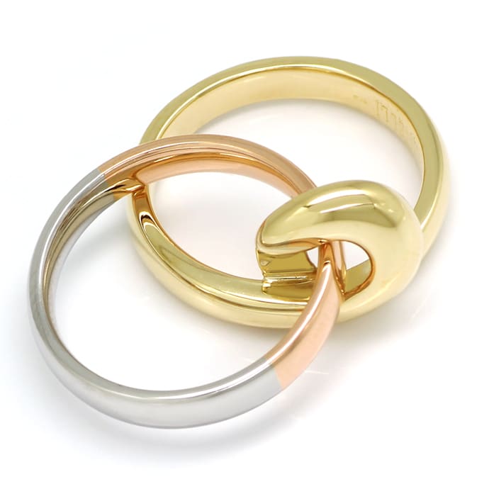 Foto 3 - Cantelli Design-Ring Knoten zweiteilig in Tricolor Gold, S1677